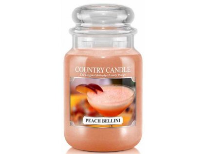 Country Candle - vonná svíčka PEACH BELLINI (Broskvové bellini) 652 g