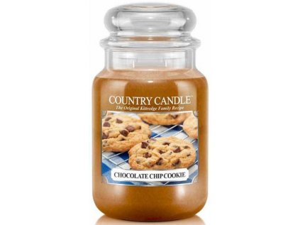 Country Candle - vonná svíčka CHOCOLATE CHIP COOKIES (Sušenka s čokoládovými kousky) 652 g
