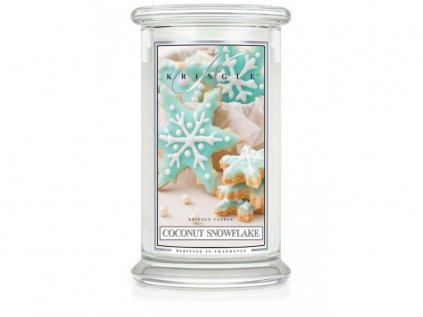 Kringle Candle - vonná svíčka COCONUT SNOWFLAKE (Kokosová vločka) 624 g