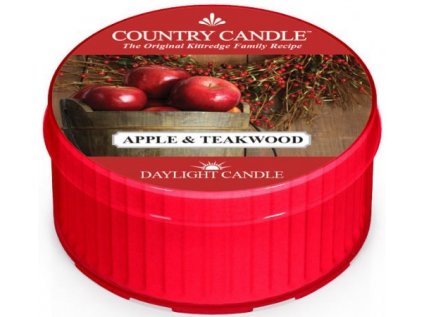 Country Candle - votivní svíčka APPLE AND TEAKWOOD (Jablko a týkové dřevo) 42 g