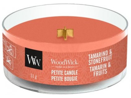 WoodWick - vonná svíčka TAMARIND & STONEFRUIT (Tamarind a Peckovice) 31 g