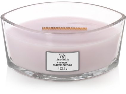 WoodWick Wild Violet svíčka loď