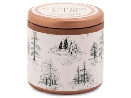 Paddywax - vonná svíčka CYPRESS & FIR (Cypřiš a jedle) bílá 85g