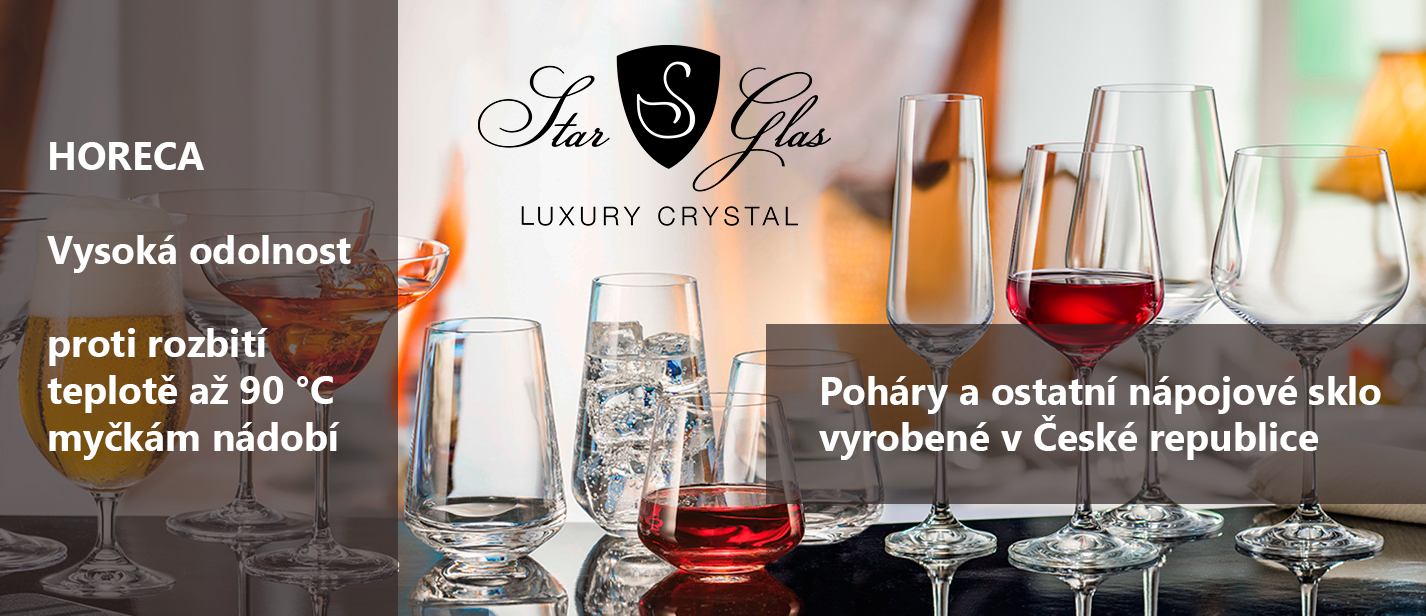 STAR GLAS LUXURY CRYSTAL - české nápojové sklo