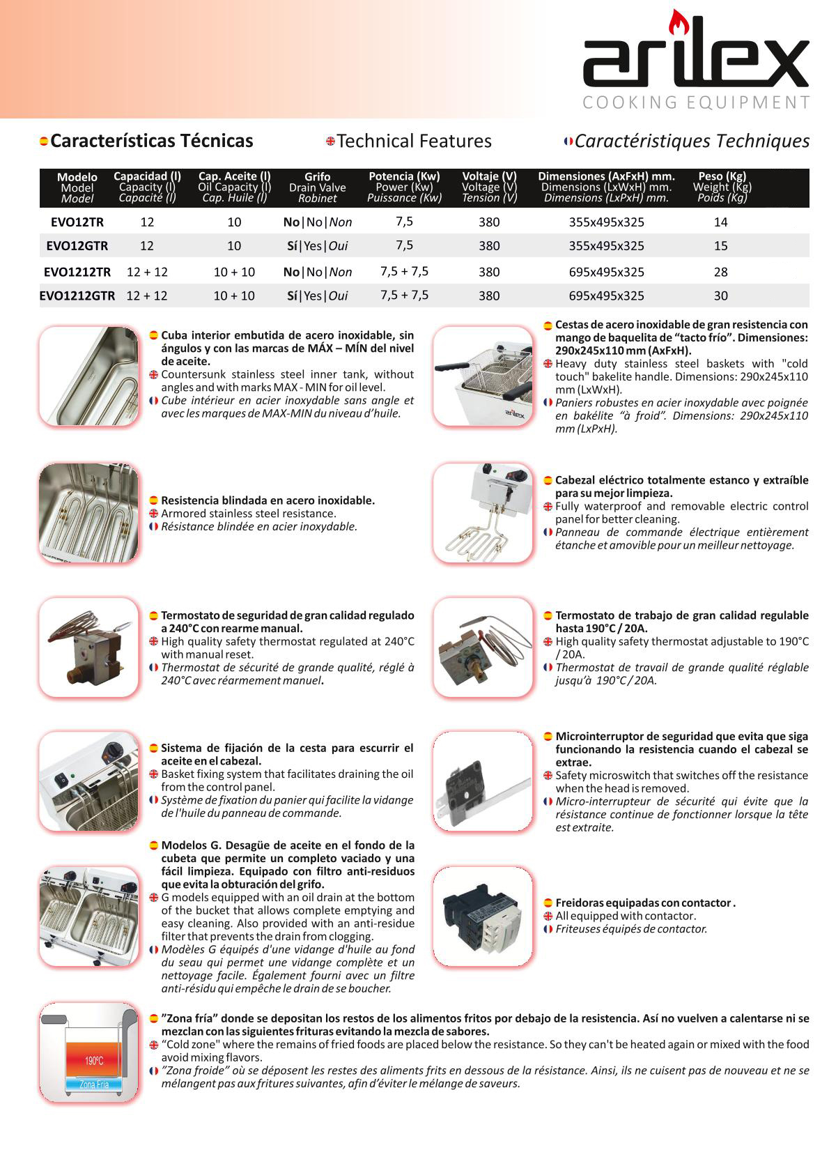 Arilex_elektricka_friteza_EVO12TR