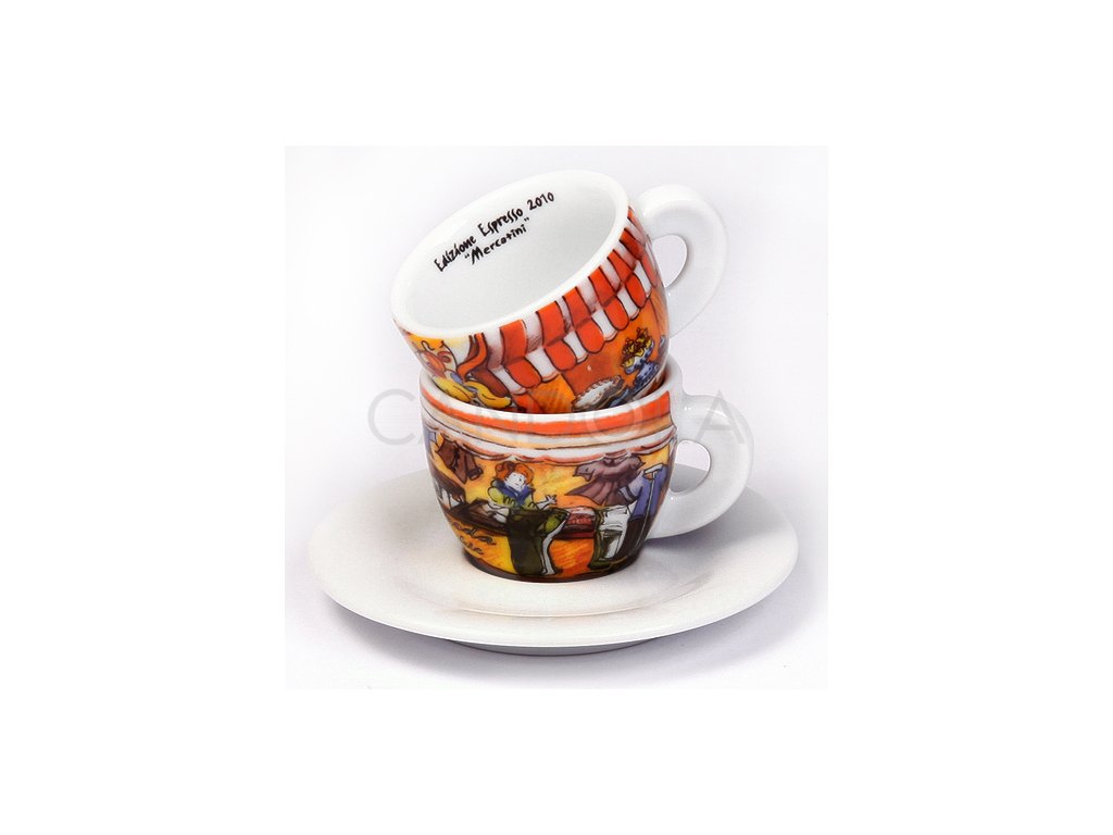 ANCAP - Mercatini espresso cup with saucer 60 ml 2 pcs