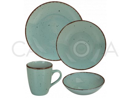 2553 jidelni souprava 16 dilu pottery modra