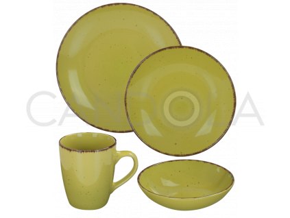 2559 1 jidelni souprava 16 dilu pottery zelena