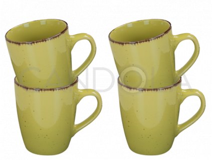 star-glas-kolekce-pottery-hrnek-zeleny-400-ml-sada-4-ks-pomu40ge4