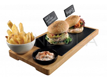 Hamburger tray set 43 x 20 x 2.4 cm - 4 parts