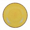 Pottery flat plate without rim yellow Ø 20 cm