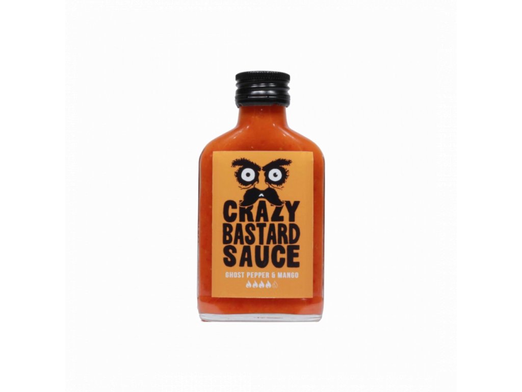 Crazy Bastard Sauce - Ghost Pepper & Mango 100ml - Mr. Candy Bull