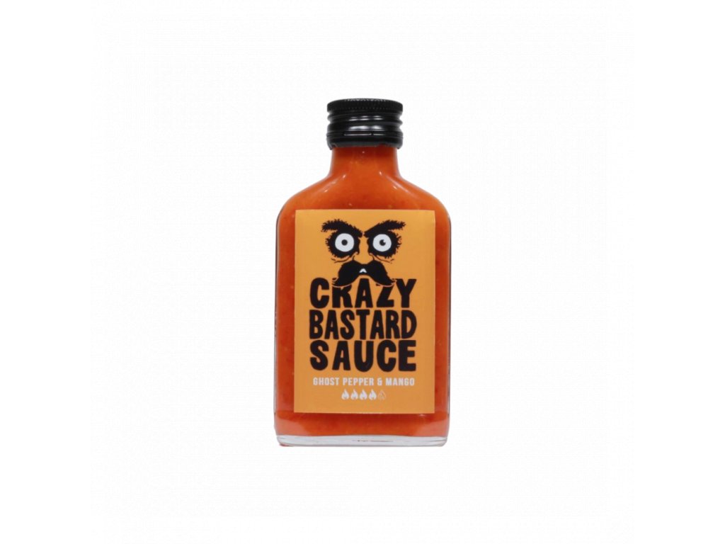 Crazy Bastard Sauce - Ghost Pepper & Mango 100ml - Mr. Candy Bull