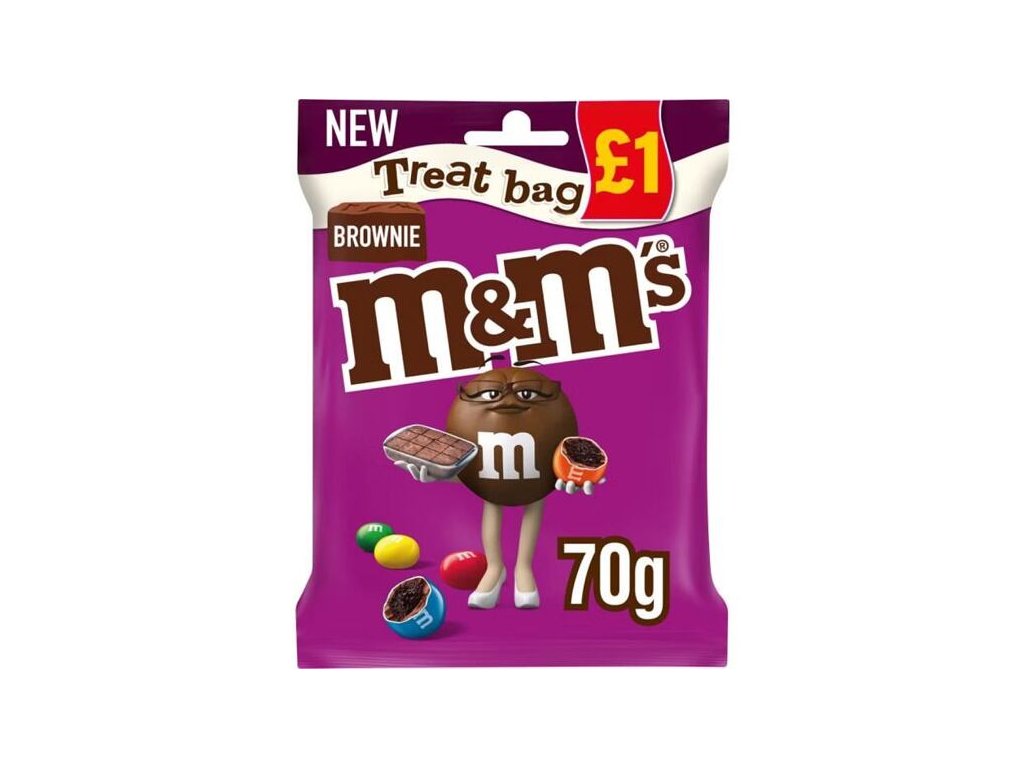 M&M´s bonbonky z mléčné čokolády v cukrové skořápce s příchutí brownies 70 g PM