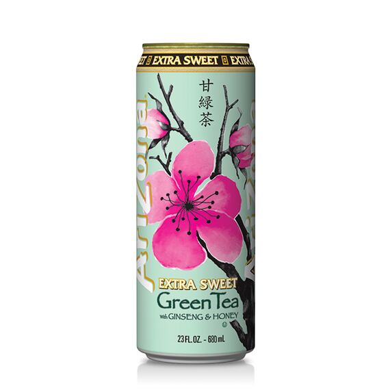 Levně Arizona extra sladký zelený ledový čaj s ženšenem a medem 680 ml