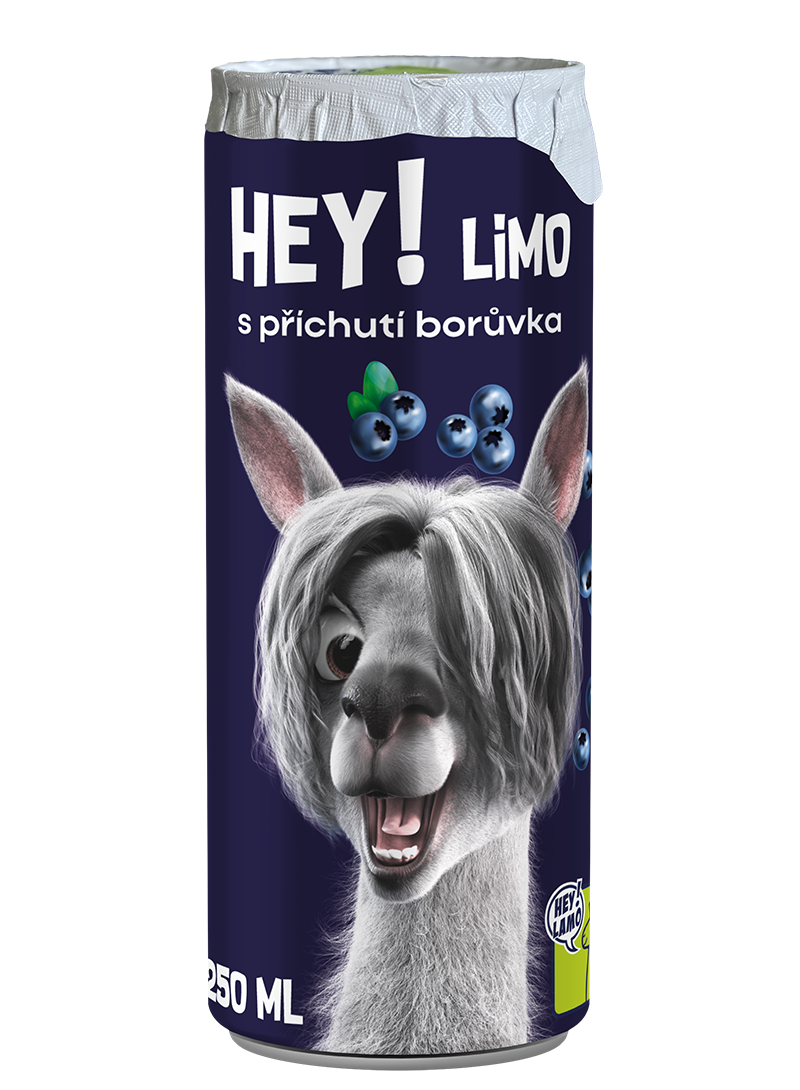 Levně HEY! HEY! LIMO borůvka 250 ml