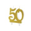 PartyDeco svíčka zlatá číslo 50
