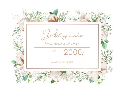 Dárkový kupon na 2 000,- elektronický