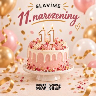 Slavíme 11. narozeniny! 🎉 A protože je chceme oslavit s vámi, máme pro vás dárek. 💗 K objednávce v hodnotě 1 499 Kč a více...