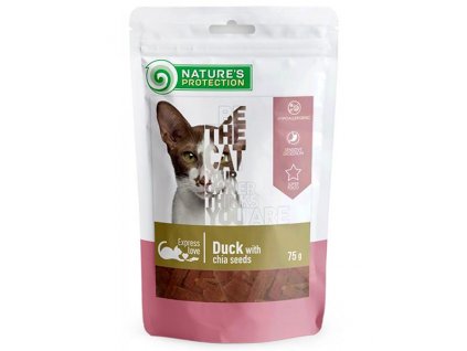 Pamlsok Natures P Snack cat duck with chia seeds 12x75 g