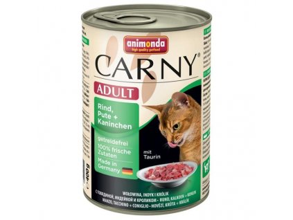 Animonda CARNY® cat Adult hovädzie,morka a králik 400 g konzerva