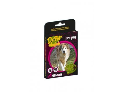 Obojok Dr.Pet pre psy 75 cm antiparazitárny ČERVENÝ s repelentným účinkom (tick and flea repellent collar for dogs)