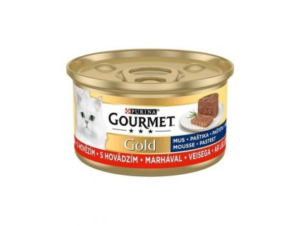 Nestlé GOURMET GOLD cat hovädzia paštéta konz.12x85 g