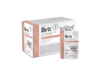 Brit VD Gluten & Grain-Free Cat Pouch Fillets in Gravy Renal 12 x 85 g