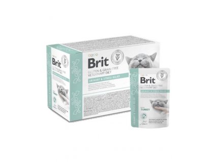 Brit VD Gluten & Grain-Free Cat Pouch Fillets in Gravy Urinary & Stress Relief   12 x 85 g