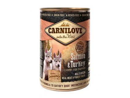 Carnilove dog WM Pupies Salmon & Turkey 6 x 400 g konzerva