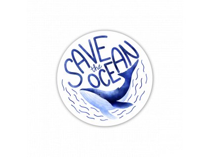 cover big sticker save the ocean