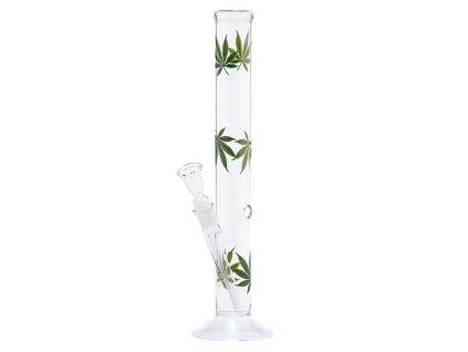 5616 multi leaf straight glass bong 40cm