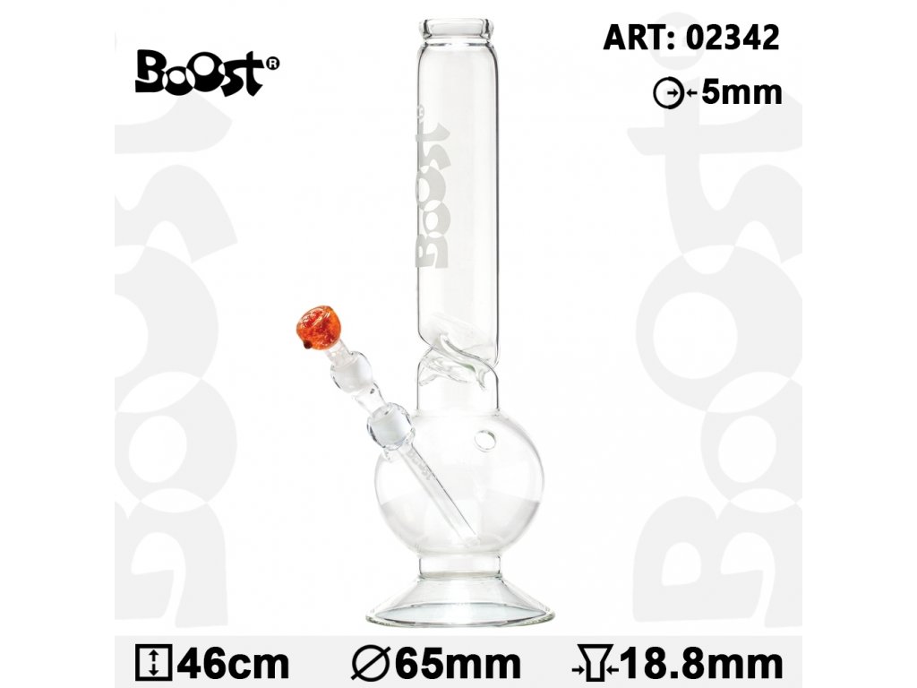 Bouncer Glass Bong -H:46cm- Ø:65mm- Socket:18.8mm- WT:5mm