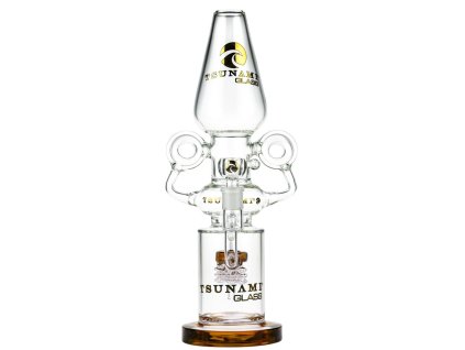 Tsunami Glass - Electric Shower Head Tree Honeycomb Clear Amber