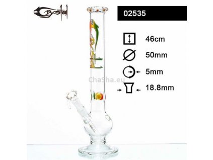 Skleněný bong Crystal Bouncer Bong Rasta