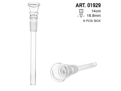 Amsterdam | Glass Chillum- Socket:18.8mm- small hole- L:14cm