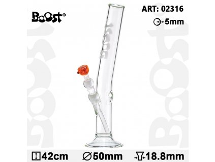 Hangover Glass Bong- H:42cm- Ø:50mm- Socket:18.8mm- WT:5mm (circa)