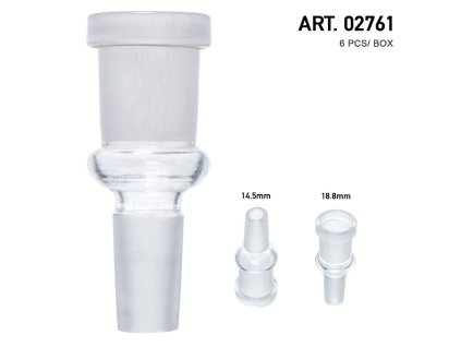 Skleněný adaptér pro bong 14,5mm na 18mm