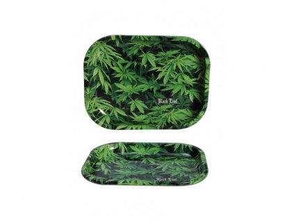 Black Leaf Rolling Tray Hemp S