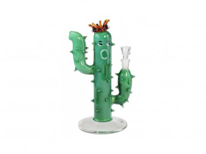 Skleněný bong Black Leaf Cactus Pipe green with Crown