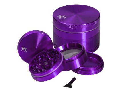 Black Leaf aluminiova drtička 4dílná tmavě fialová Ø 55/52mm H 40mm
