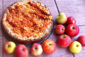 Healthy Autumn Apple Cake with Hemp Seeds Recipe