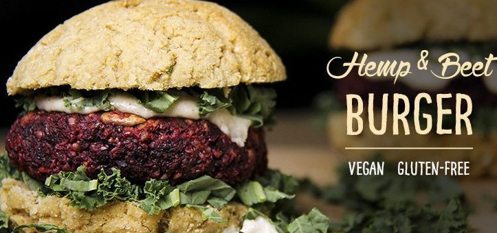 Hemp & Beet Veggie Burger Recipe