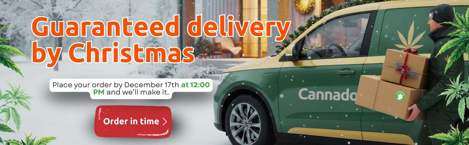 Pangiriman dijamin sadurunge Natal