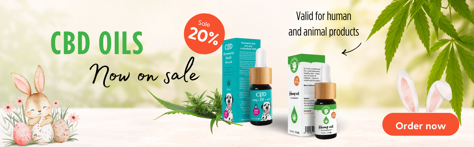 20% discount on CBD oils and drops