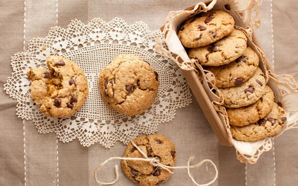 Zablisztes csokoládé keksz, len, chia és kendermaggal