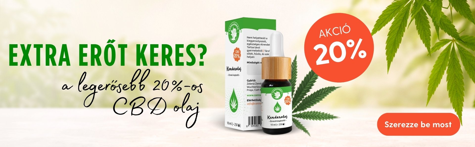 20%-os CBD olaj akció