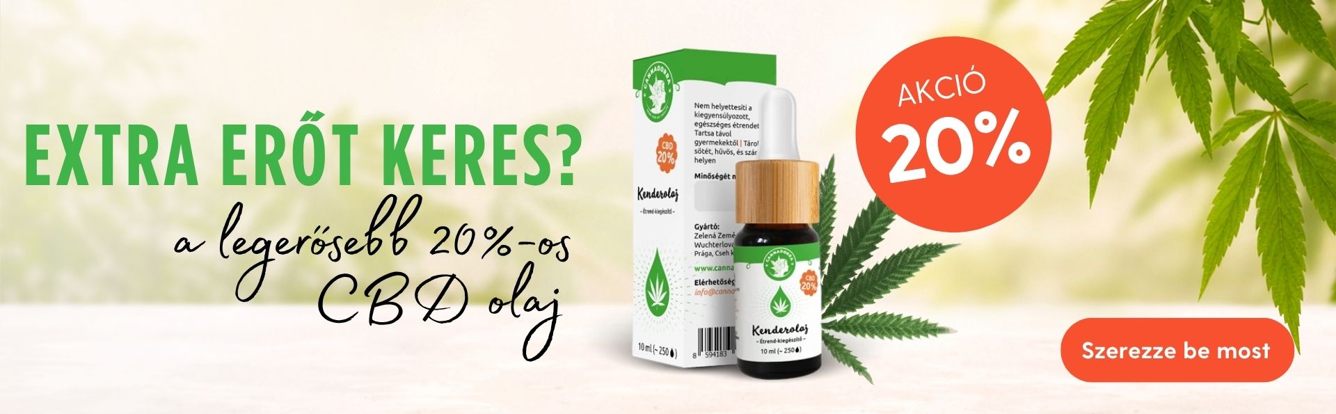 20%-os CBD olaj akció