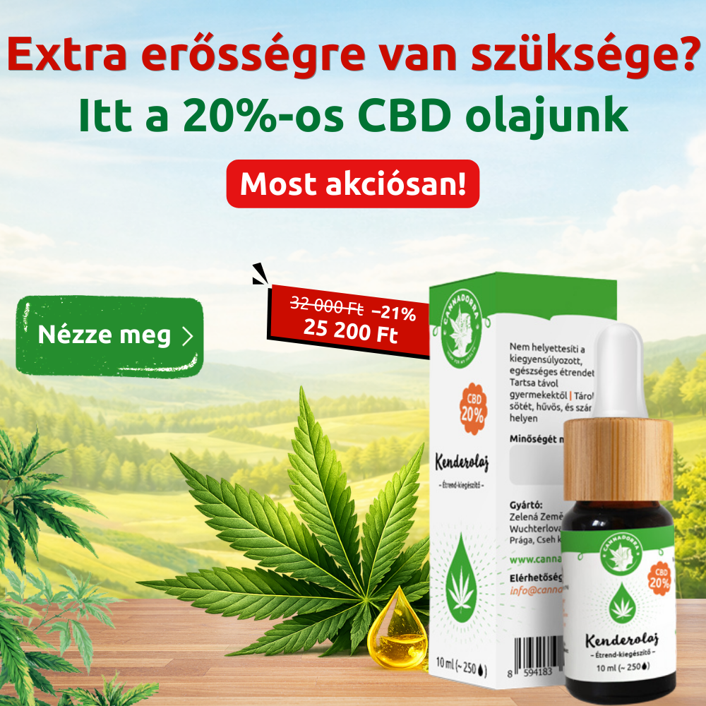 20% CBD olaj akció