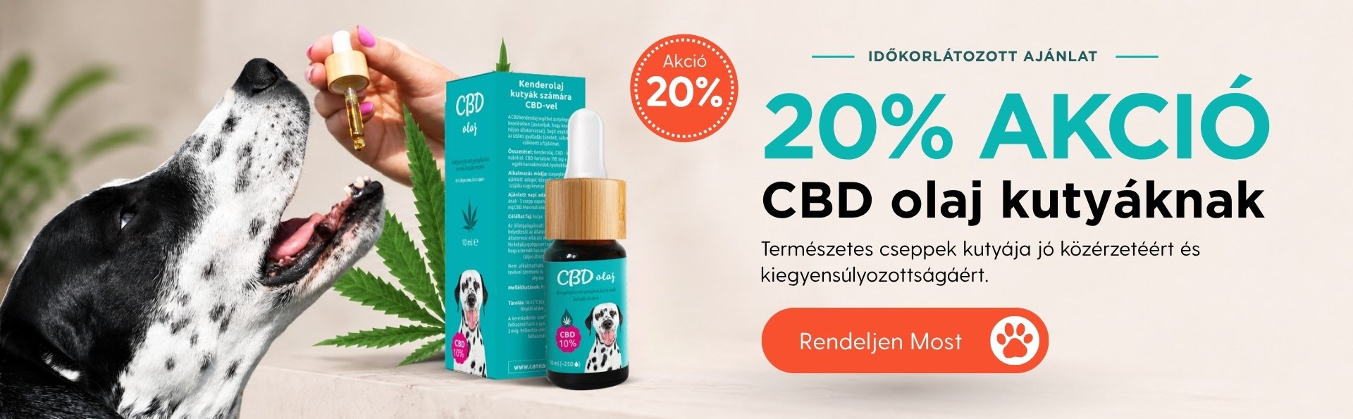 20% Akció - CBD olajok kutyáknak